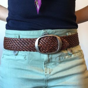 Chaps woven leather belt size M